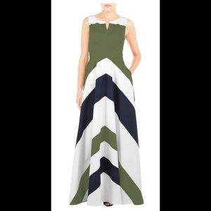 New Eshakti Chevron Maxi Dress 12 "No tags, never worn "